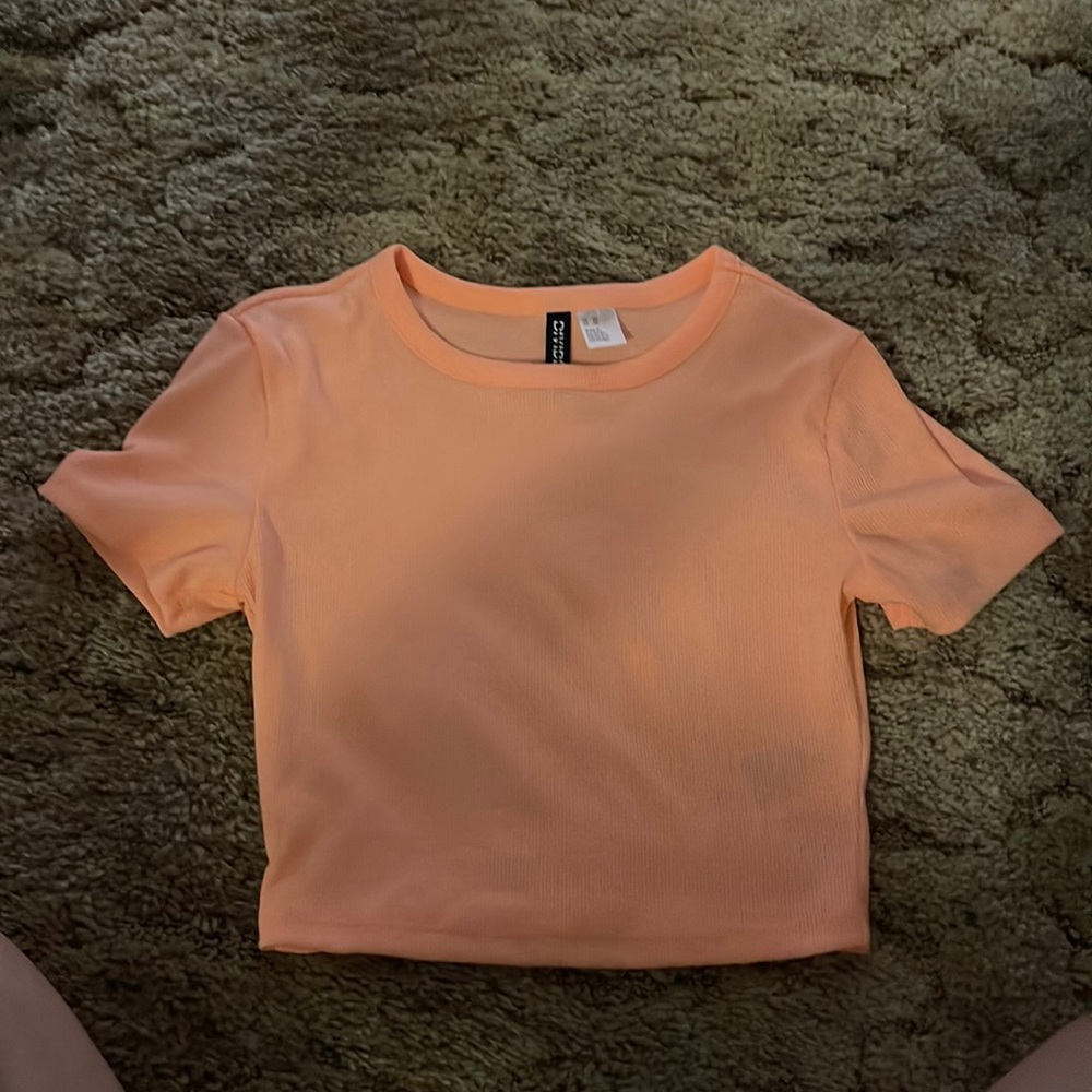 Orange crop top
